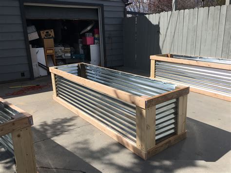 diy corrugated metal planter box|building raised planter boxes.